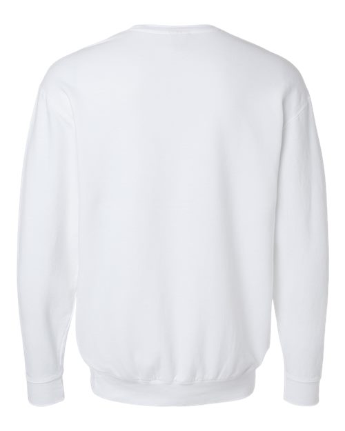 Comfort Colors Garment-Dyed Lightweight Fleece Crewneck Sweatshirt in White, Small