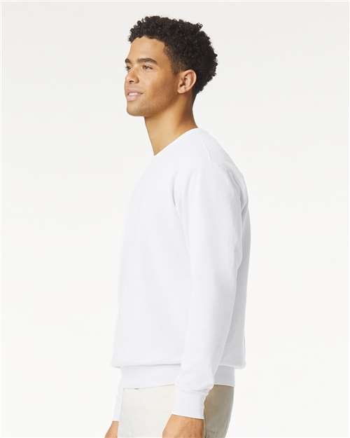 Comfort Colors Garment-Dyed Lightweight Fleece Crewneck Sweatshirt in White, Small