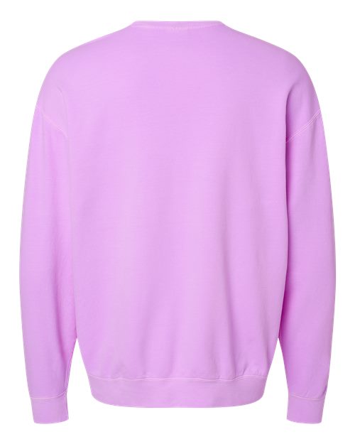 Comfort Colors Garment-Dyed Lightweight Fleece Crewneck Sweatshirt in Neon Violet, Small