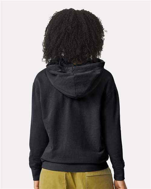 Comfort Colors Garment-Dyed Lightweight Fleece Hooded Sweatshirt in Blue Jean