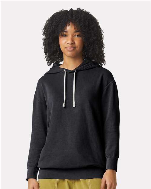 Comfort Colors Garment-Dyed Lightweight Fleece Hooded Sweatshirt in Blue Jean