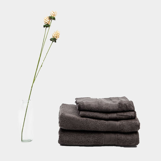 Personalized Cotton Bath Towel for Spa Days, Dark Gray personalized front