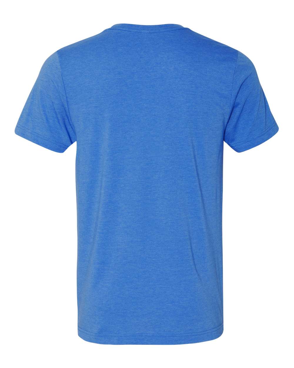 Bella + Canvas 3001 heather true royal t-shirt, back view