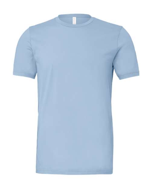 Bella + Canvas 3001 baby blue unisex cotton t-shirt, front view