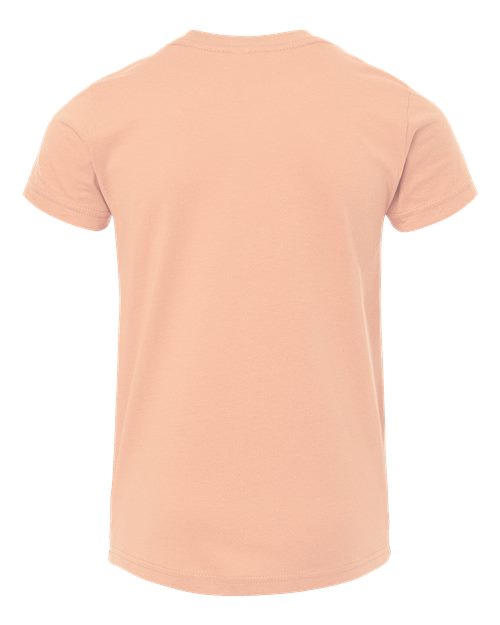 Bella + Canvas 3001 peach cotton t-shirt, back view