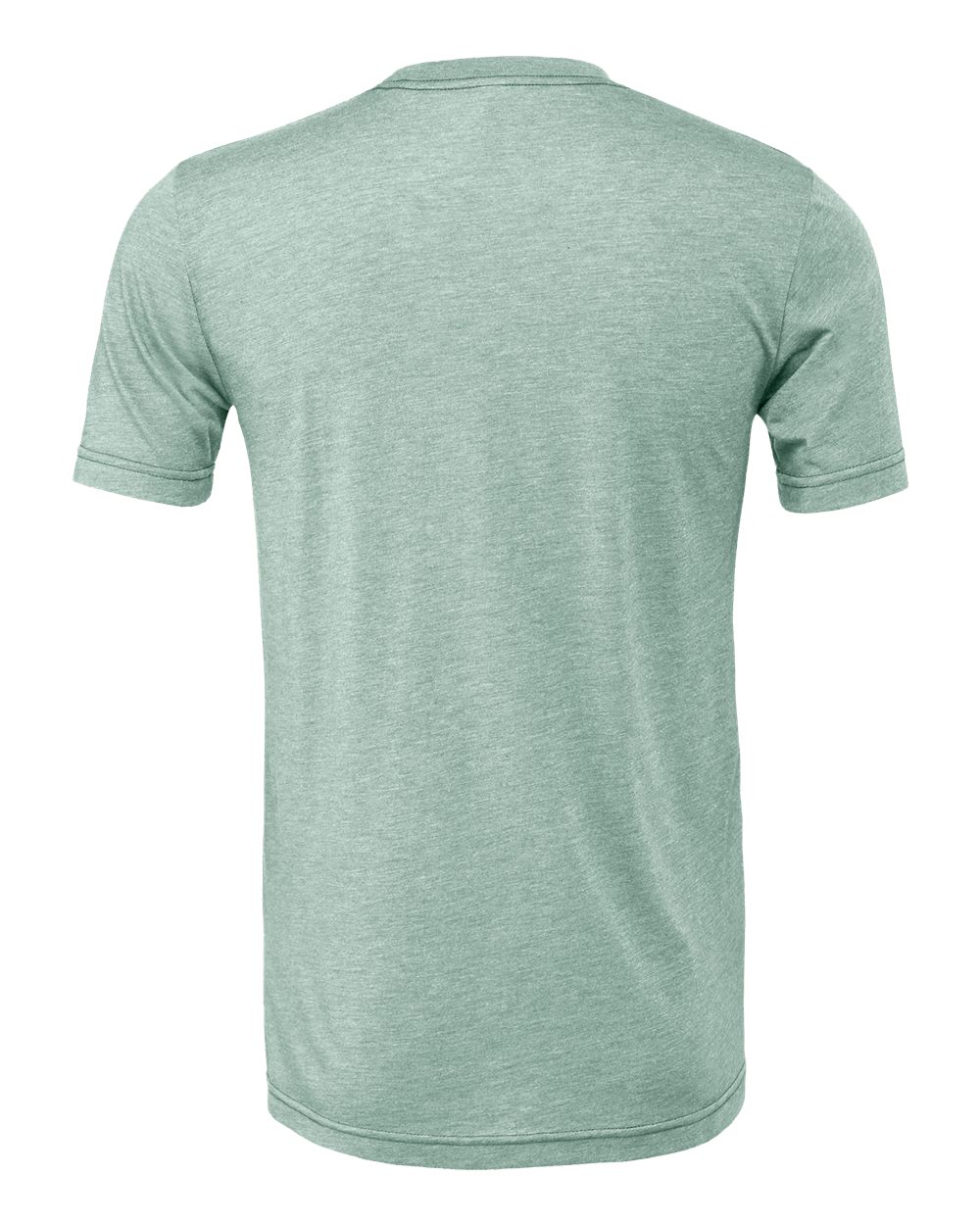 Bella + Canvas 3001 heather prism dusty blue t-shirt, back view
