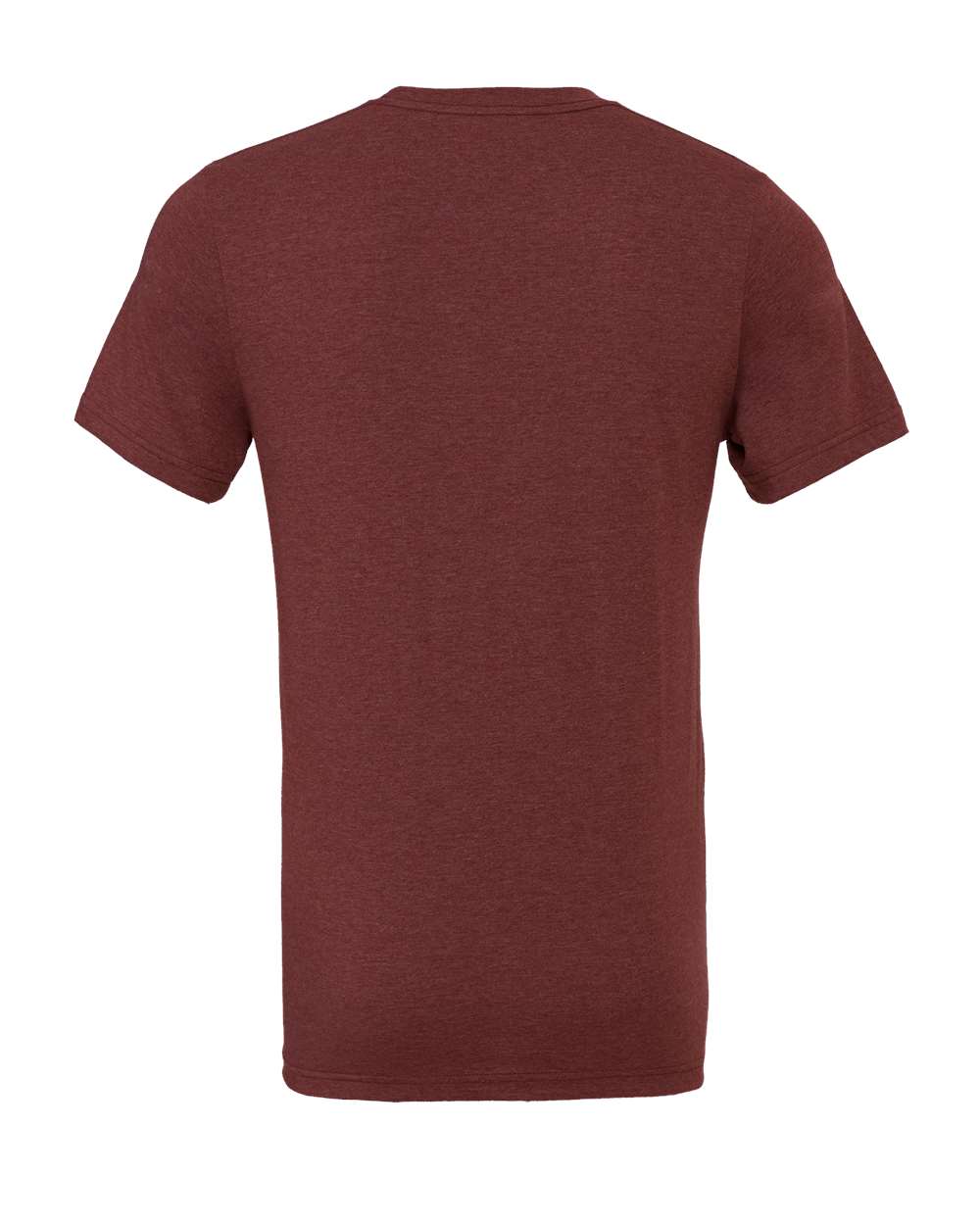 Bella + Canvas 3001 heather cardinal t-shirt, back view