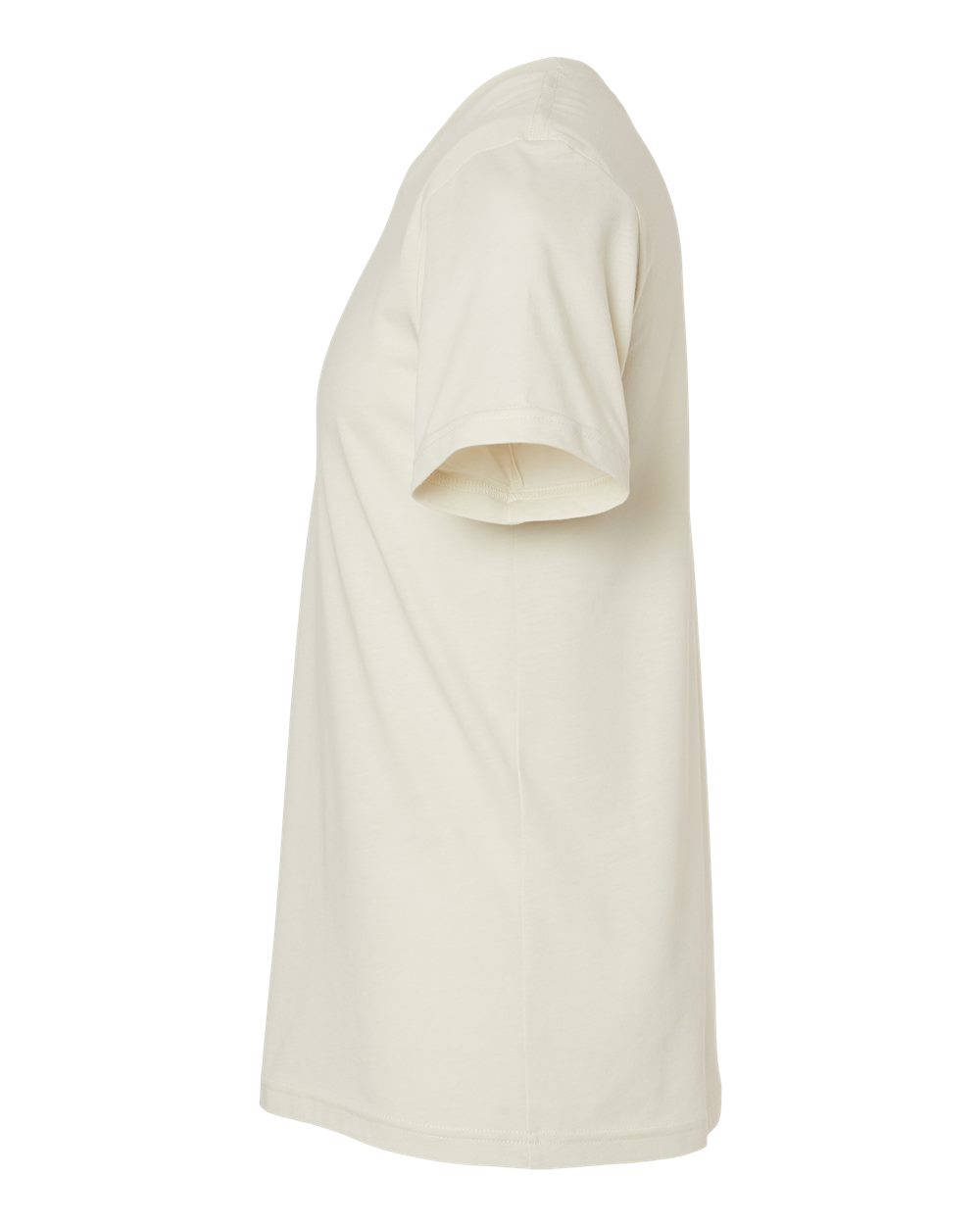 Bella + Canvas 3001 heather oatmeal t-shirt, side view