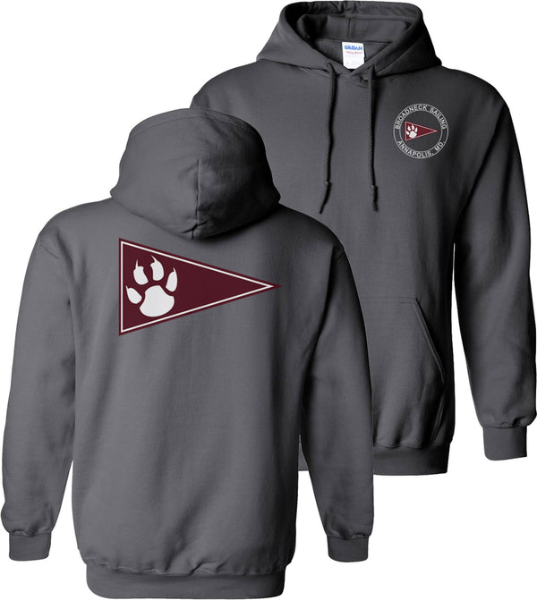 Broadneck Sailing Logo Charcoal Hoodie