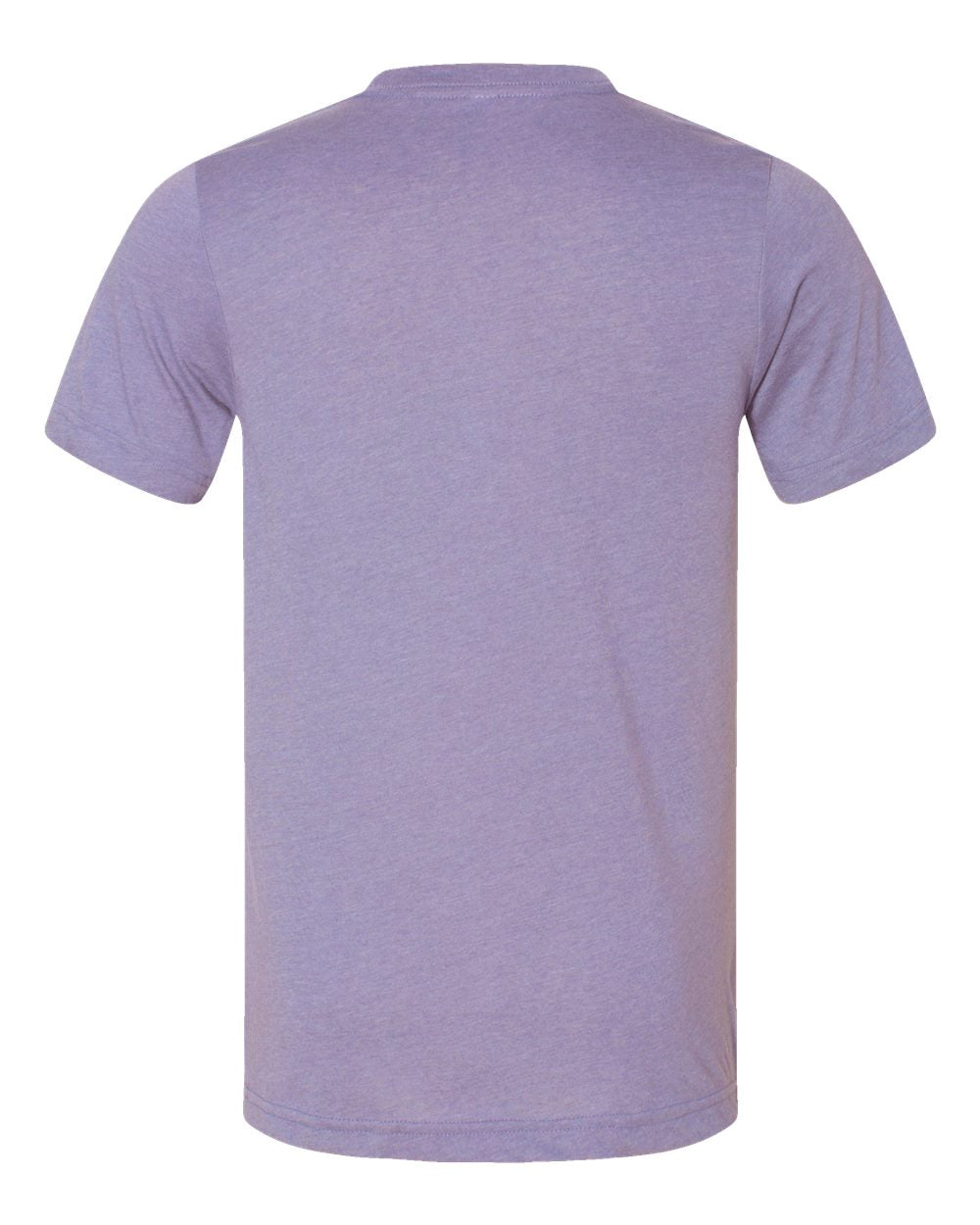 Bella + Canvas 3001 heather dark lavender t-shirt, back view