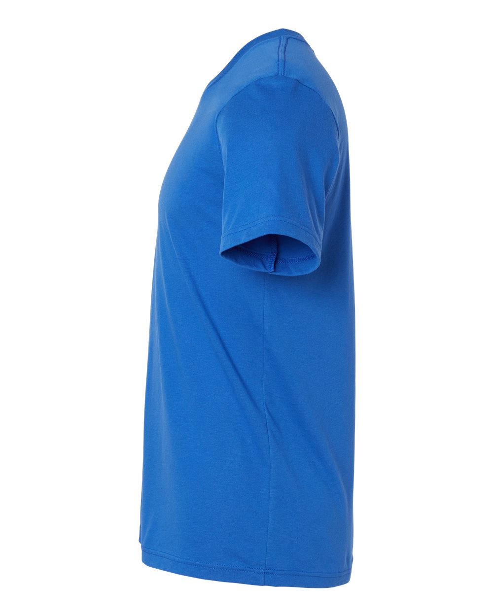 Bella + Canvas 3001 solid true royal blend t-shirt, side view