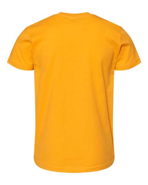 Bella + Canvas 3001 gold cotton t-shirt, back view