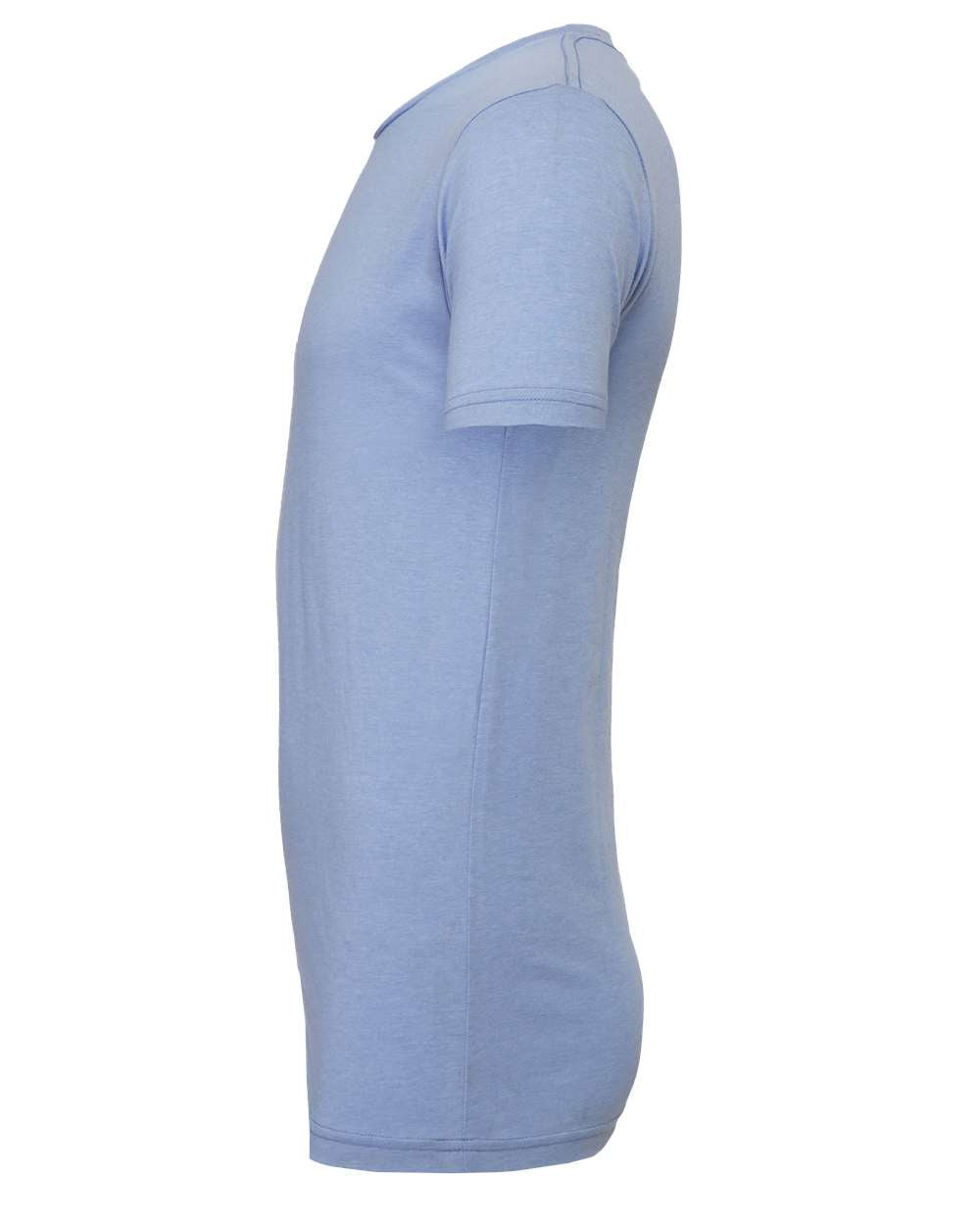 Bella + Canvas 3001 heather blue t-shirt, side view