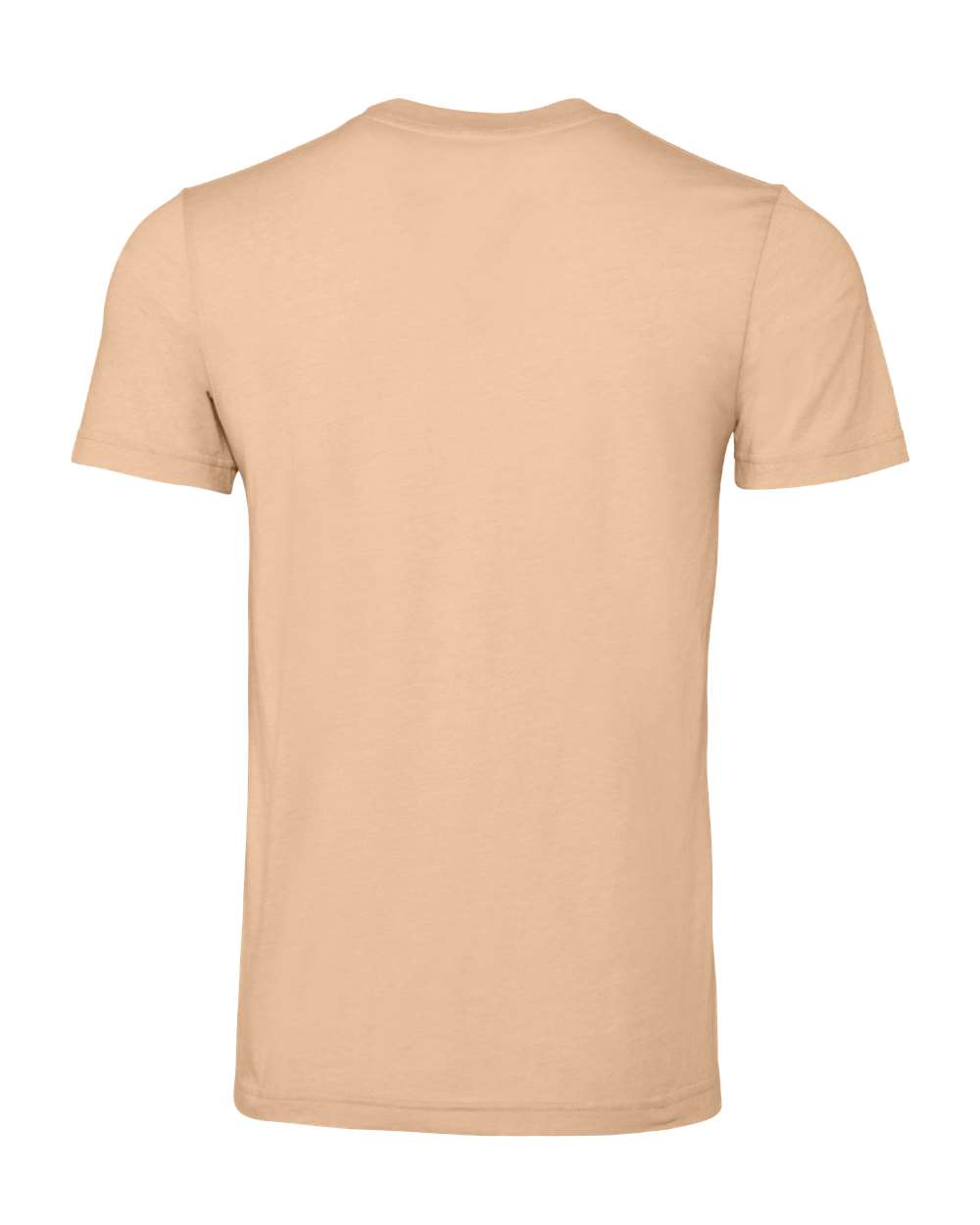 Bella + Canvas 3001 heather sand dune t-shirt, back view