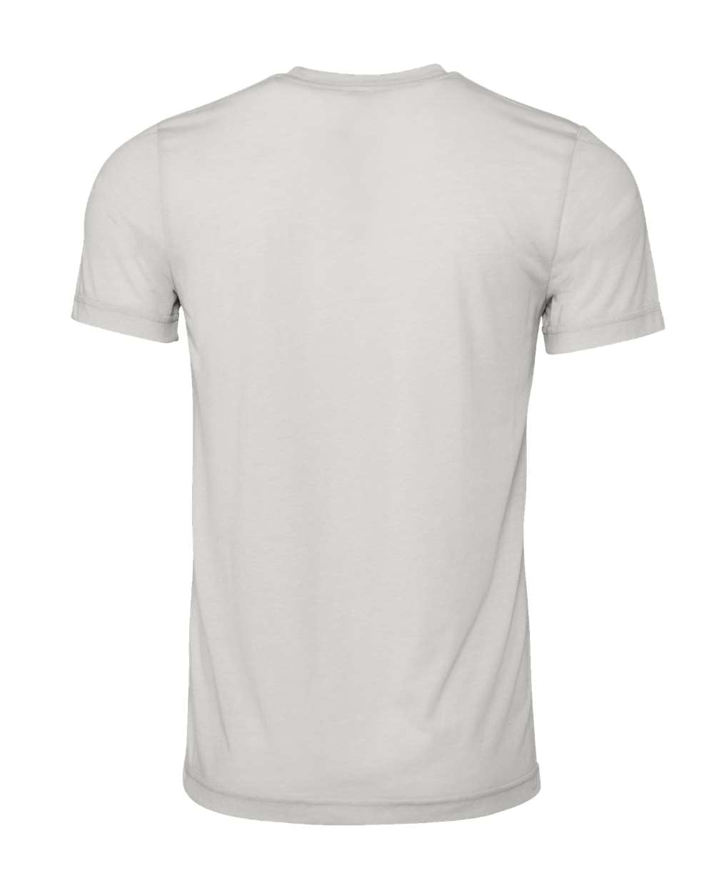 Bella + Canvas 3001 heather cement t-shirt, back view