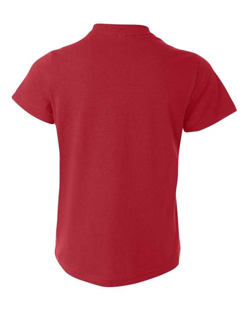 Bella + Canvas 3001 red cotton t-shirt, back view