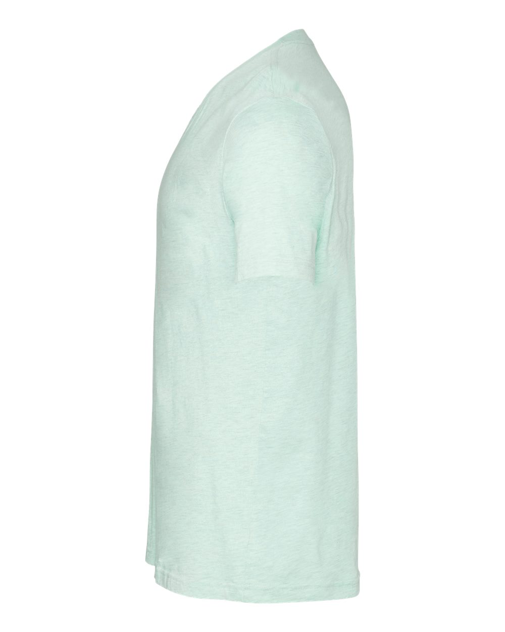 Bella + Canvas 3001 heather prism mint t-shirt, side view