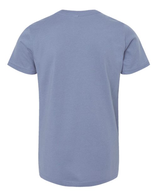 Bella + Canvas 3001 lavender blue cotton t-shirt, back view