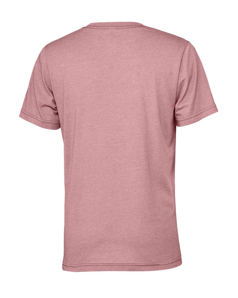 Bella + Canvas 3001 heather orchid t-shirt, back view