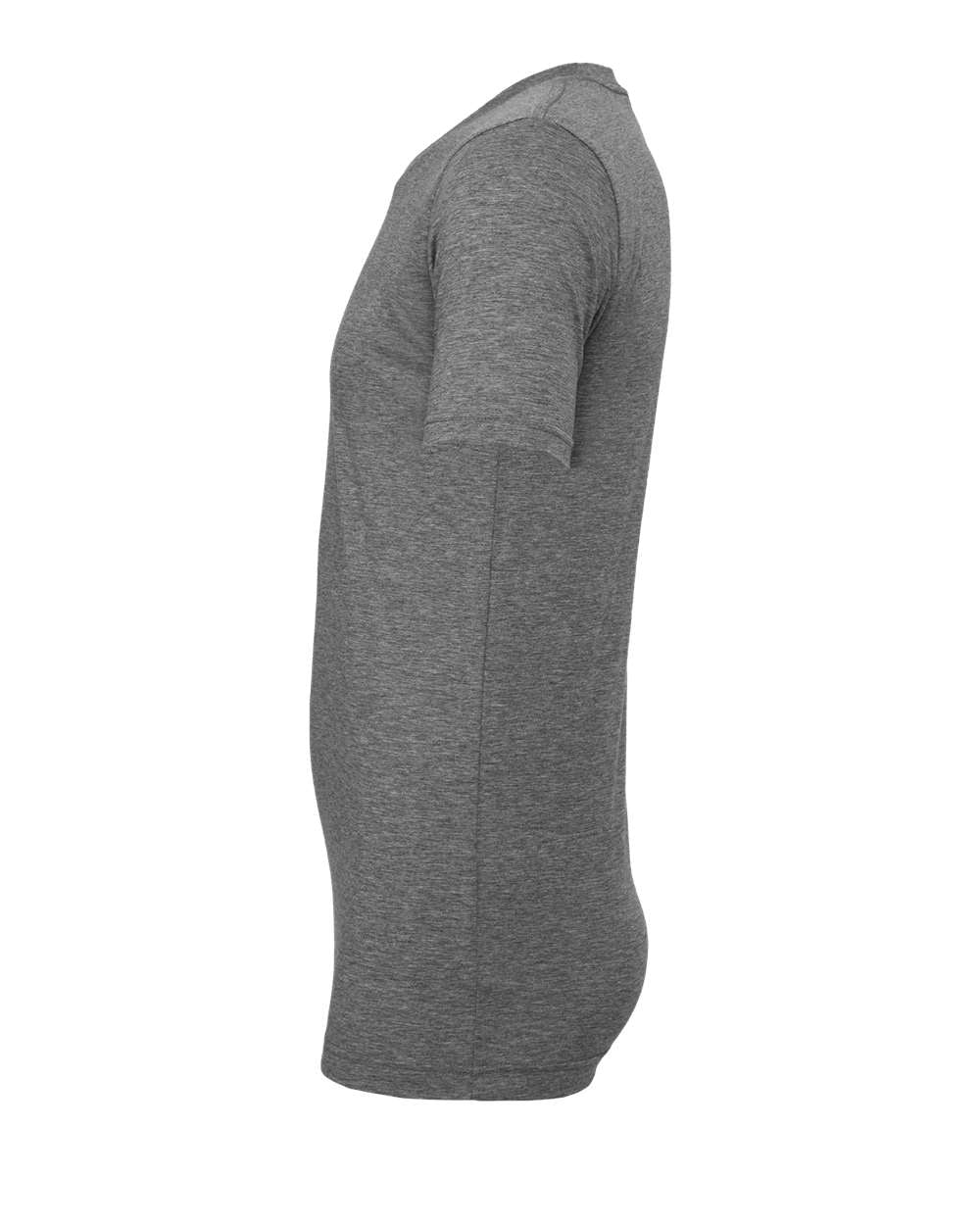 Bella + Canvas 3001 deep heather t-shirt, side view