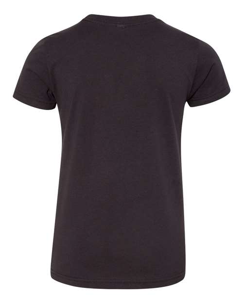 Bella + Canvas 3001 dark grey cotton t-shirt, back view
