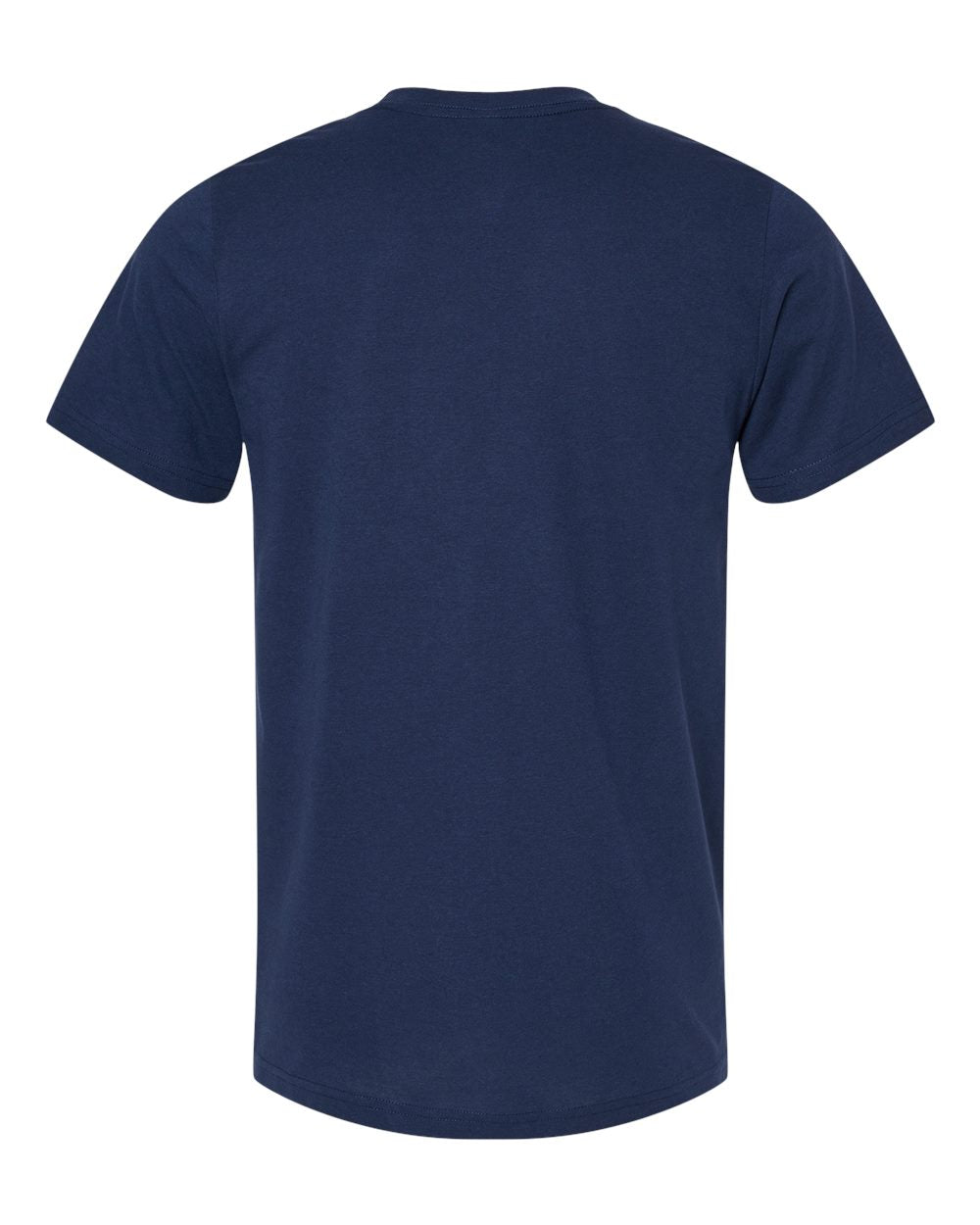 Bella + Canvas 3001 solid navy blend t-shirt, back view
