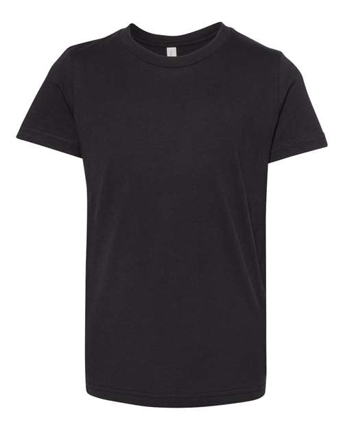 Bella + Canvas 3001 vintage black cotton t-shirt, front view