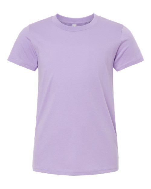 Bella + Canvas 3001 dark lavender cotton t-shirt, front view