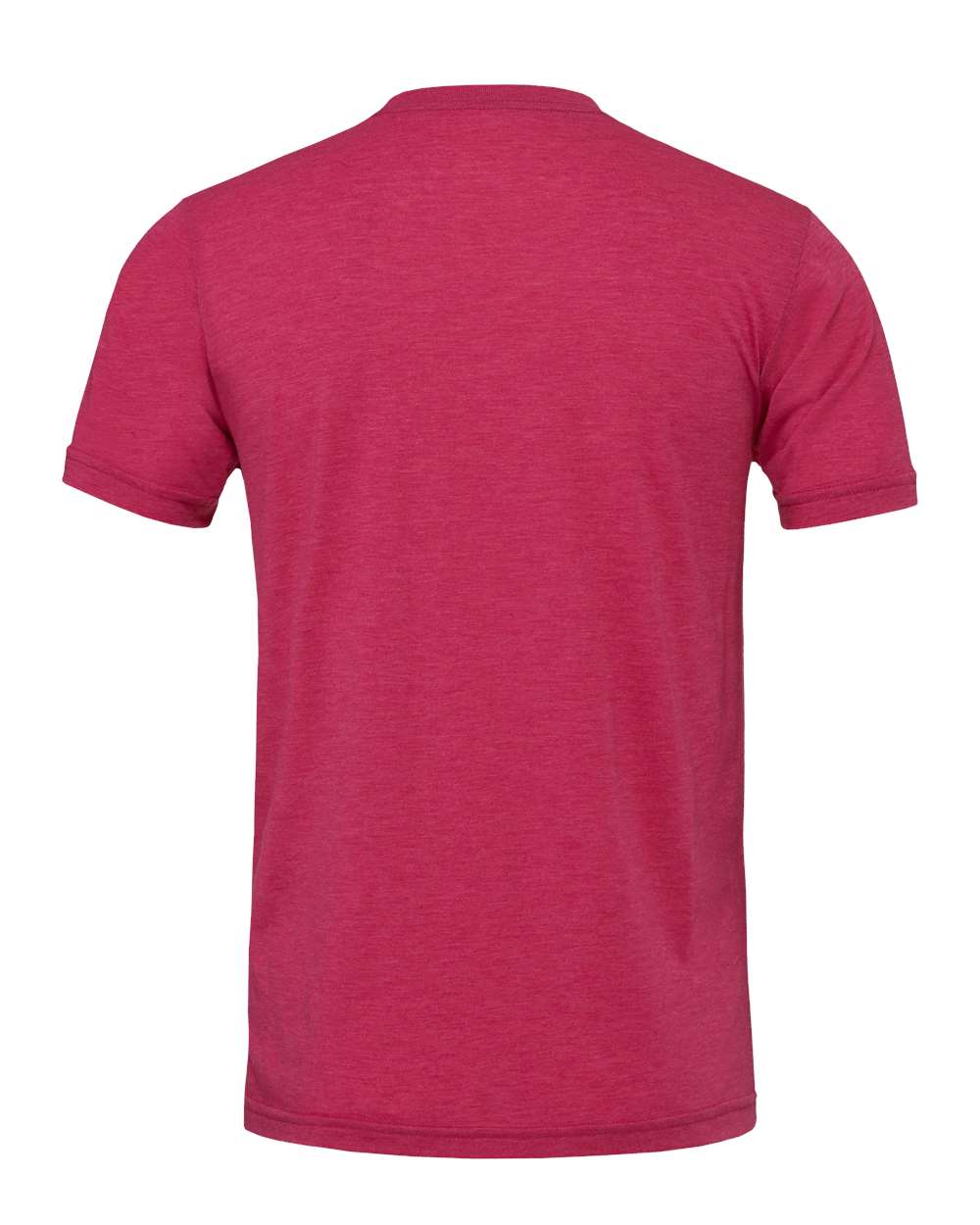 Bella + Canvas 3001 heather raspberry t-shirt, back view
