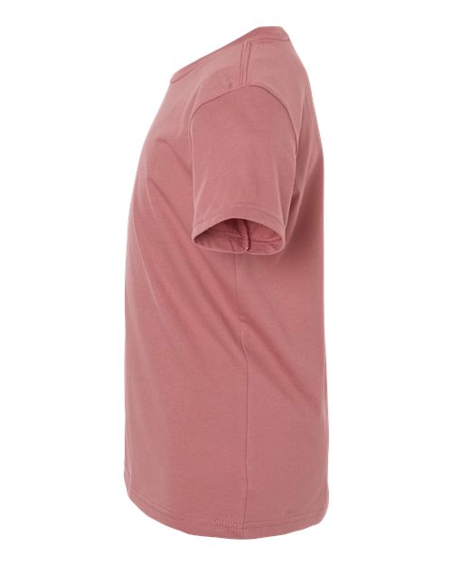 Bella + Canvas 3001 mauve cotton t-shirt, side view