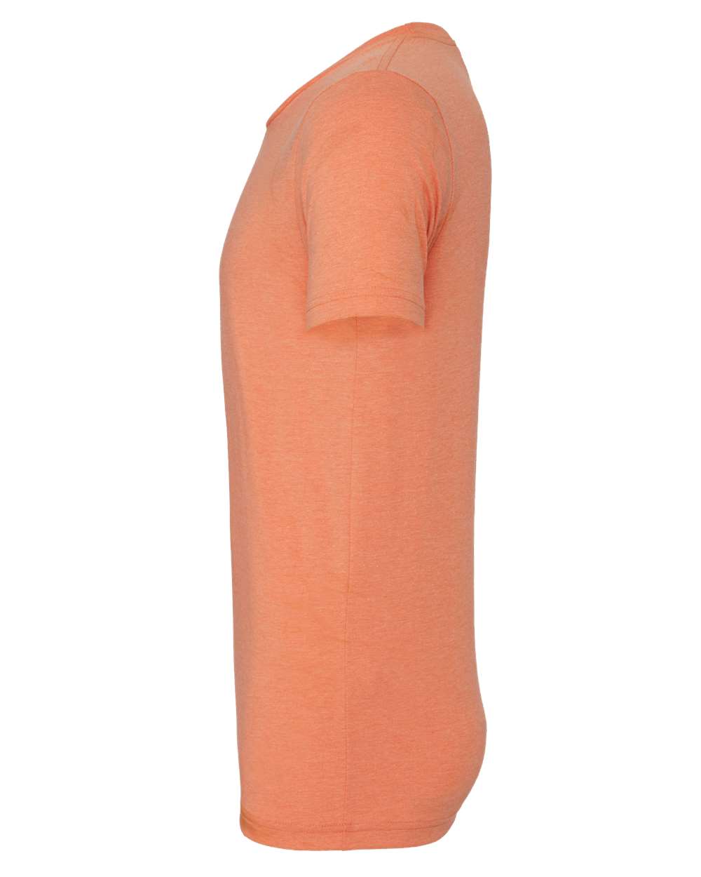 Bella + Canvas 3001 heather orange t-shirt, side view
