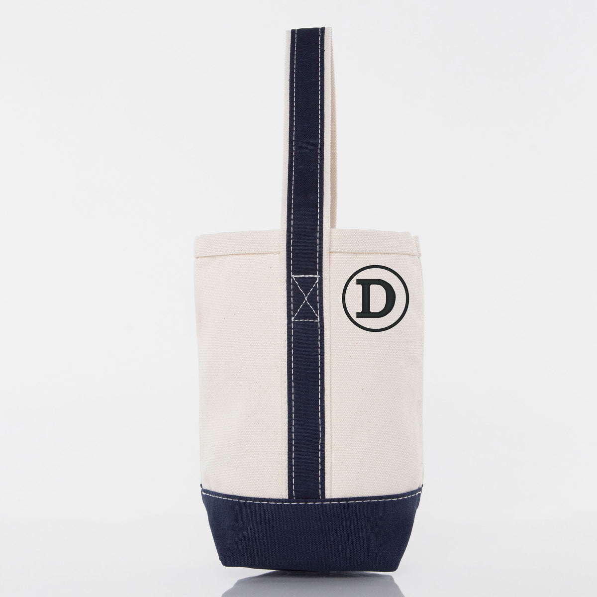 Monogrammed Canvas 2 Bottle Wine Tote – Red