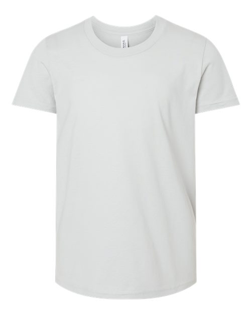 Bella + Canvas 3001 silver cotton t-shirt, front view