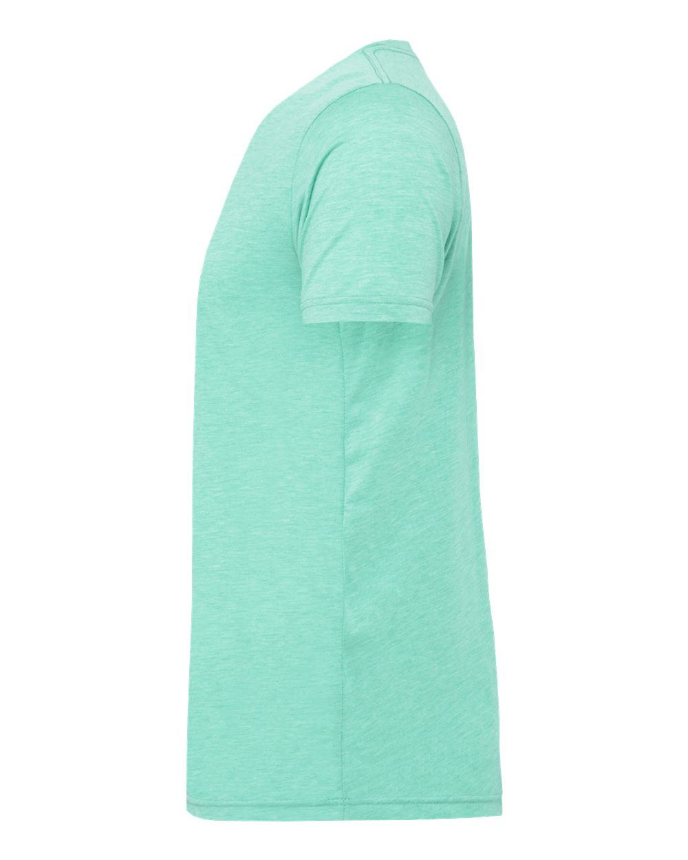 Bella + Canvas 3001 heather mint t-shirt, side view