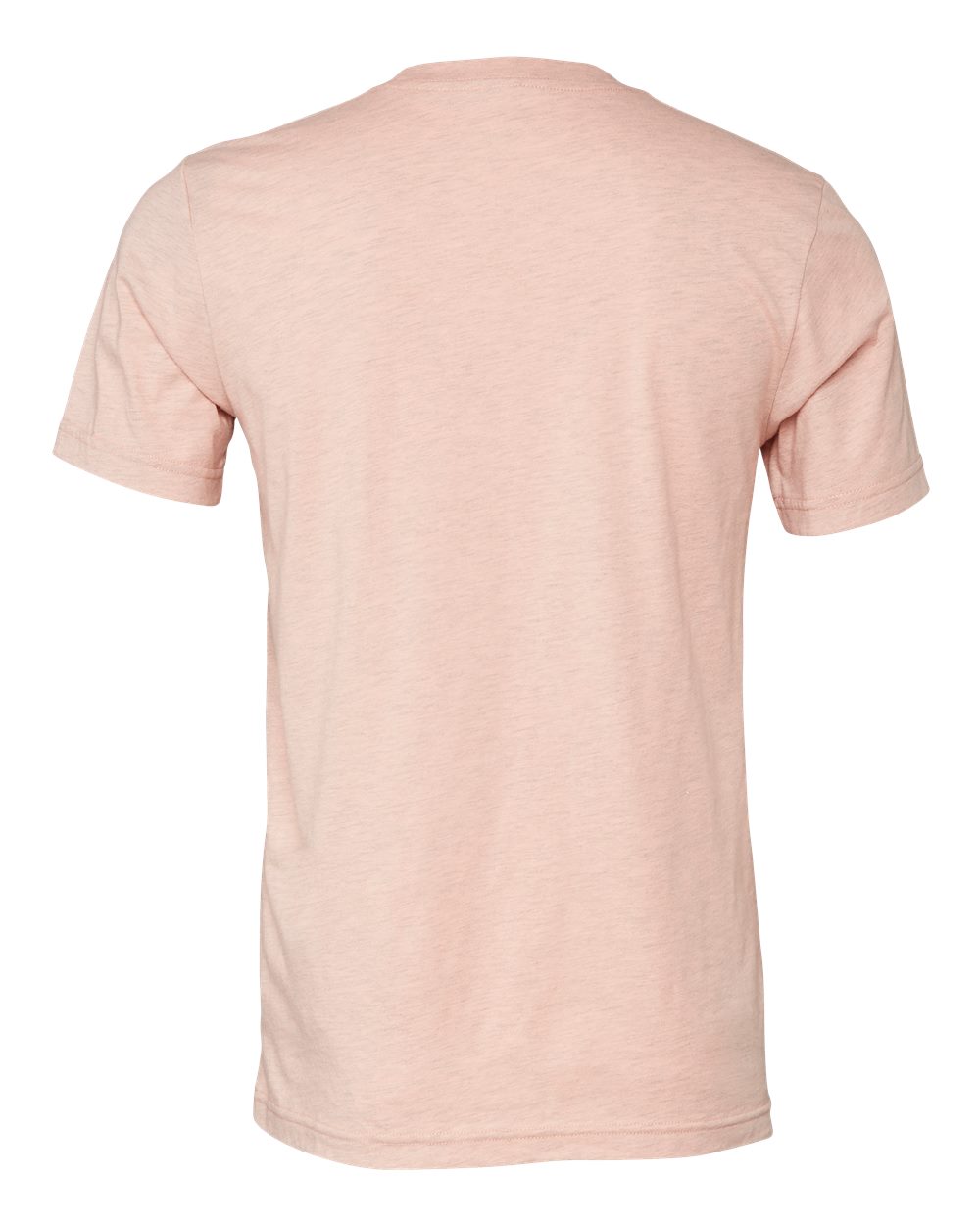 Bella + Canvas 3001 heather prism peach t-shirt, back view