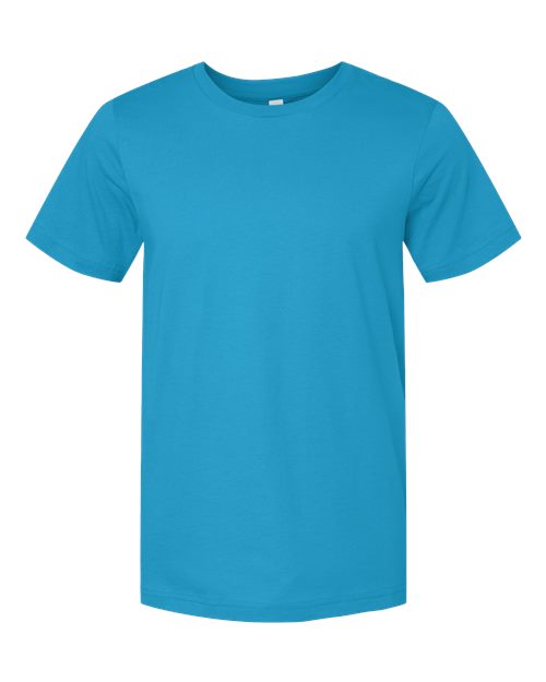 Bella + Canvas 3001 aqua unisex cotton t-shirt, front view