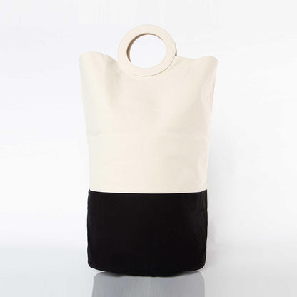 Personalized Laundry Hamper for Tidy Spaces, Black personalized front