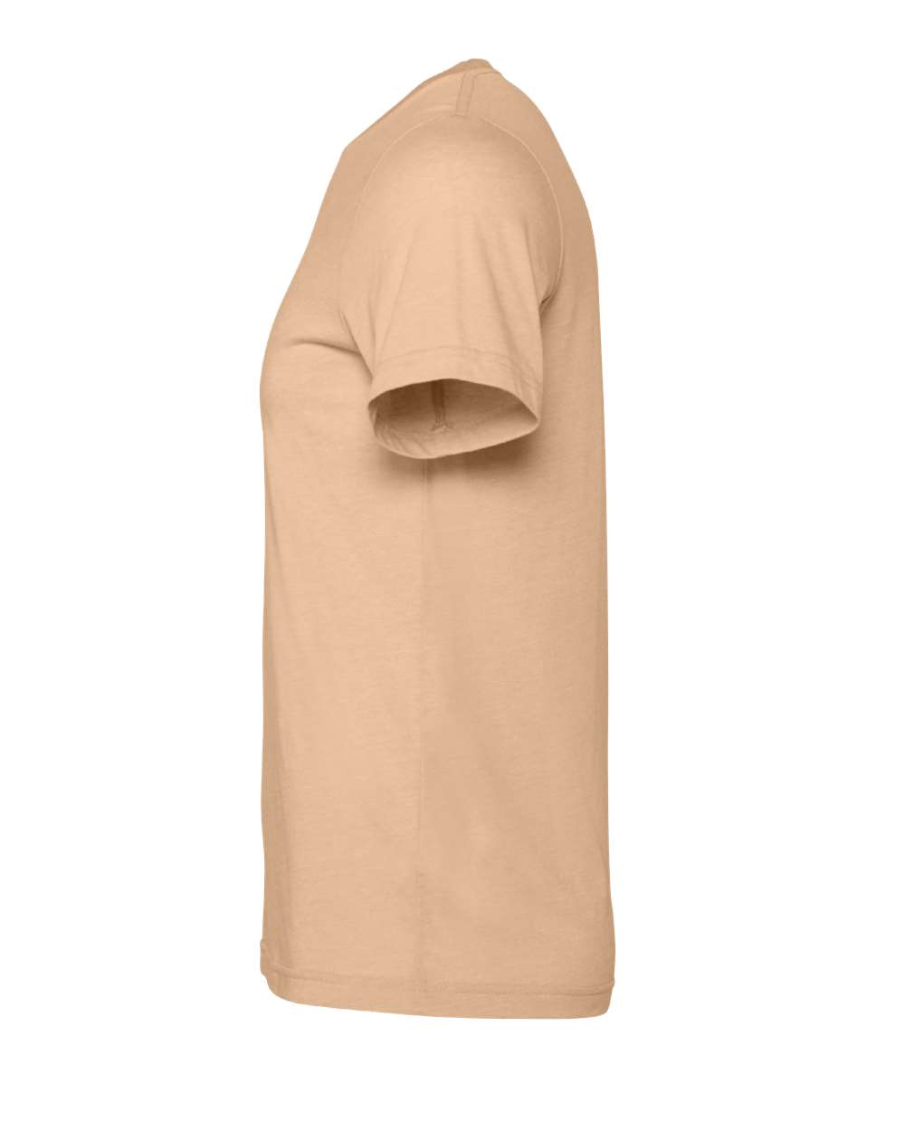 Bella + Canvas 3001 heather sand dune t-shirt, side view