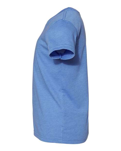 Bella + Canvas 3001 columbia blue cotton t-shirt, side view