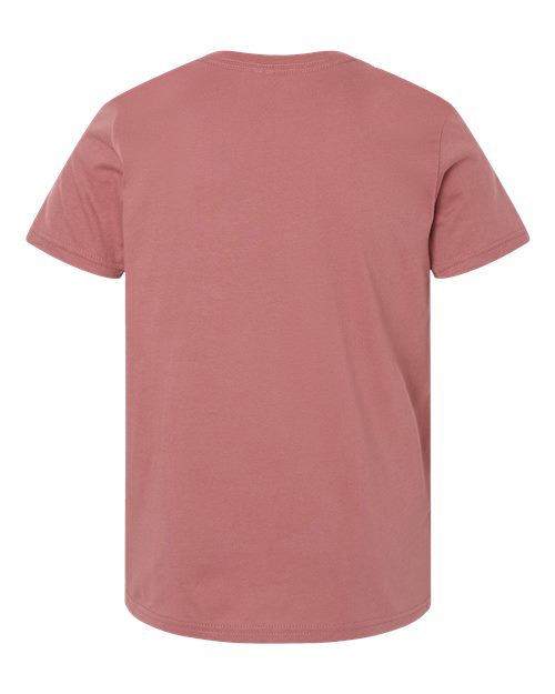 Bella + Canvas 3001 mauve cotton t-shirt, back view