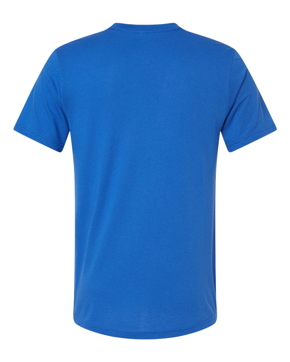 Bella + Canvas 3001 solid true royal blend t-shirt, back view