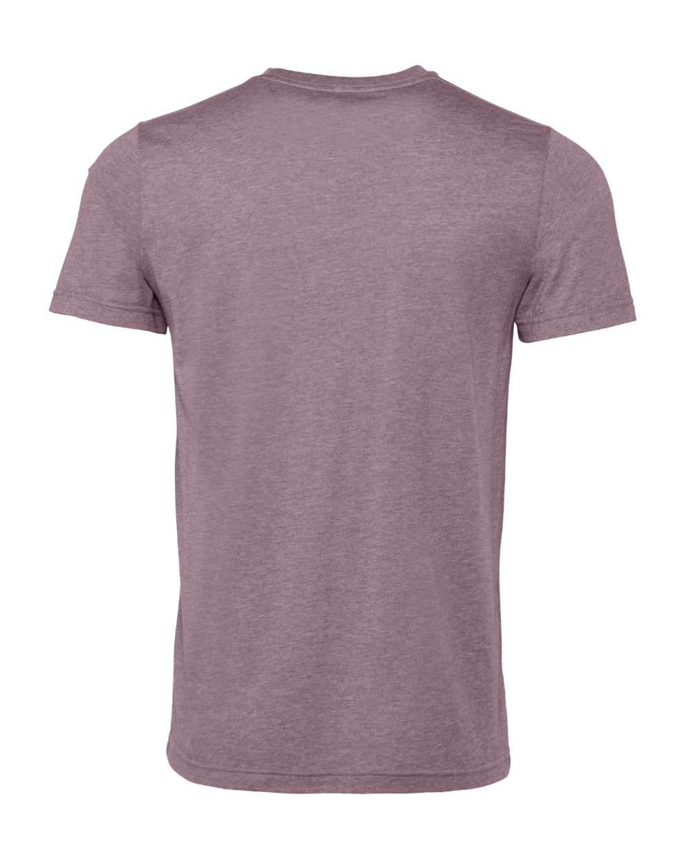 Bella + Canvas 3001 heather purple t-shirt, back view