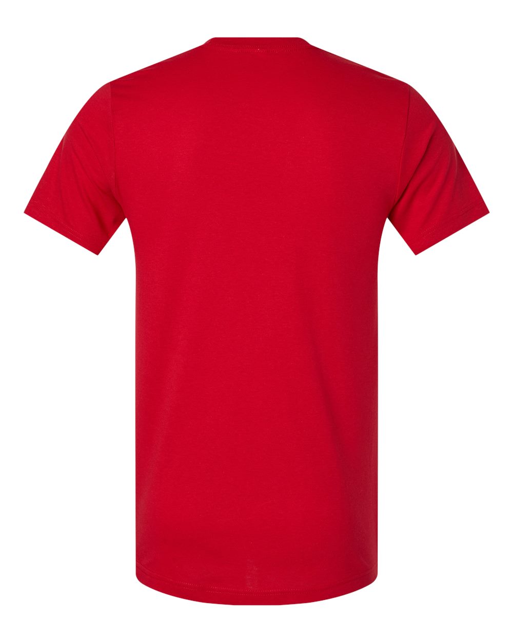 Bella + Canvas 3001 solid red blend t-shirt, back view