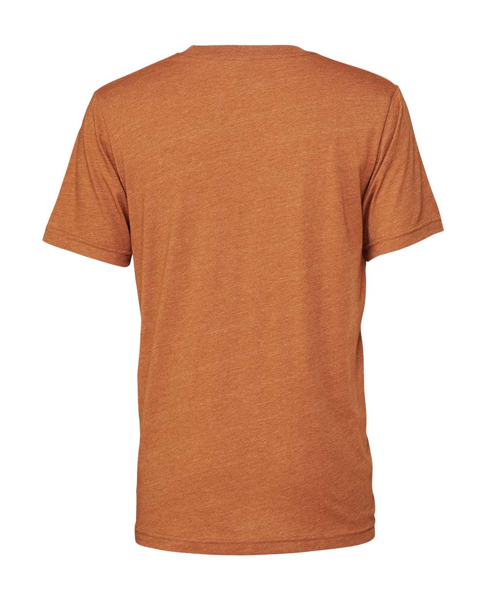 Bella + Canvas 3001 heather autumn t-shirt, back view