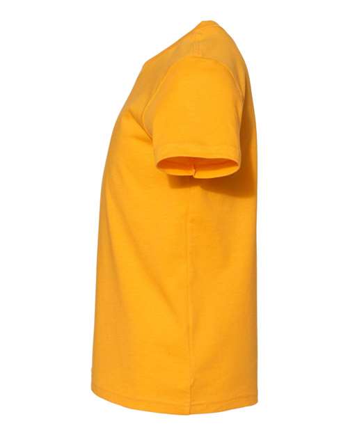 Bella + Canvas 3001 gold cotton t-shirt, side view