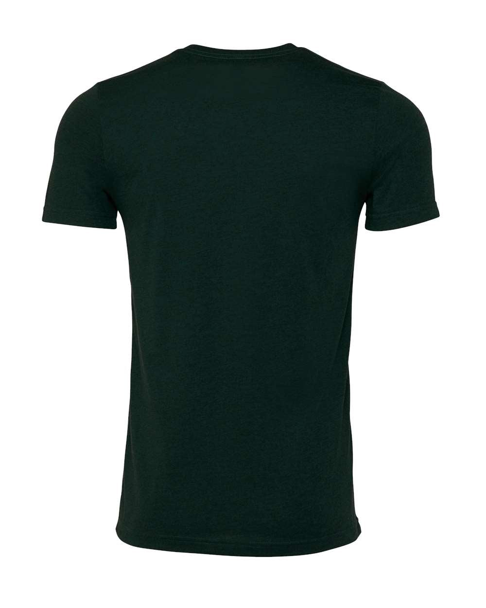 Bella + Canvas 3001 heather emerald t-shirt, back view