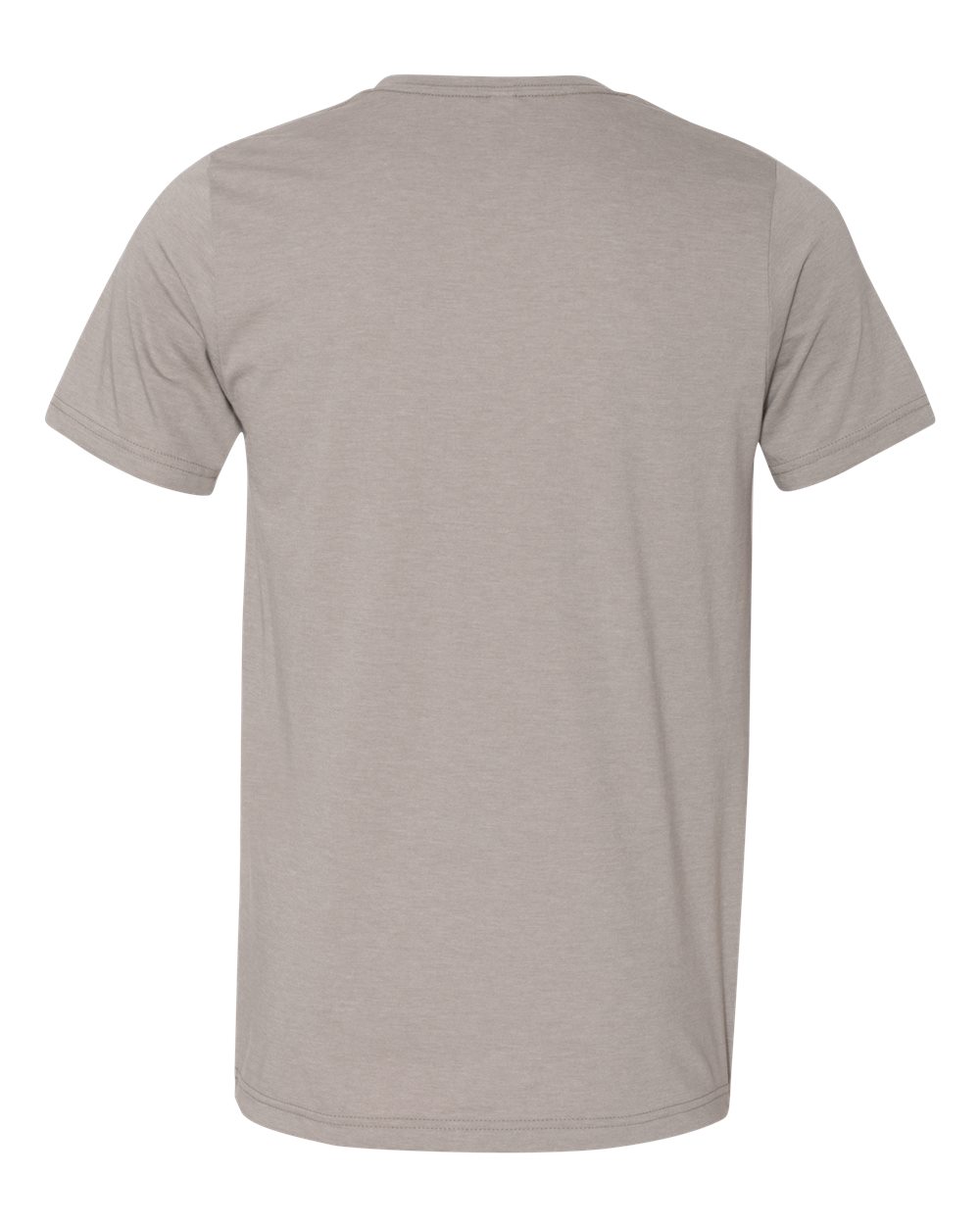 Bella + Canvas 3001 heather stone t-shirt, back view