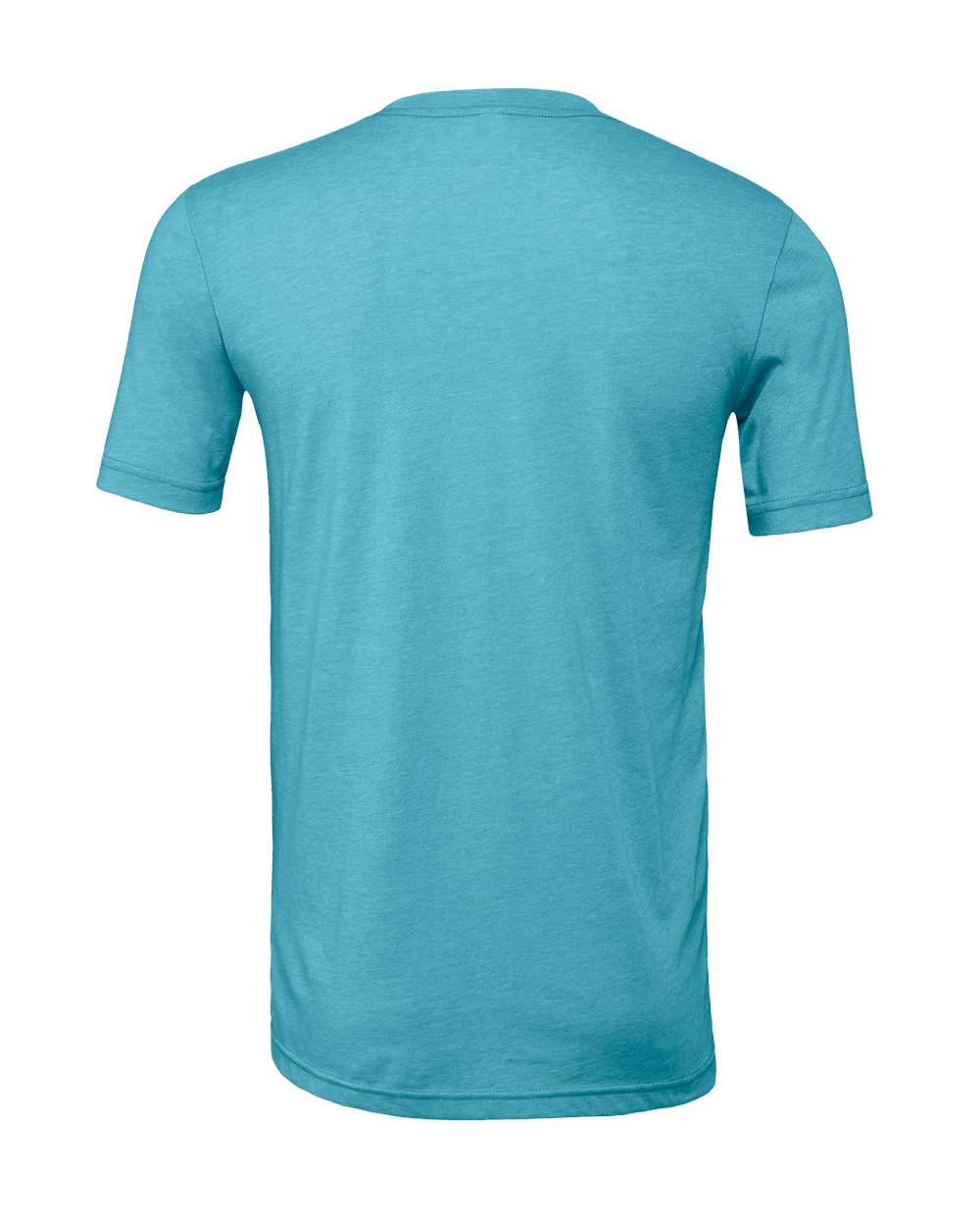 Bella + Canvas 3001 heather aqua t-shirt, back view