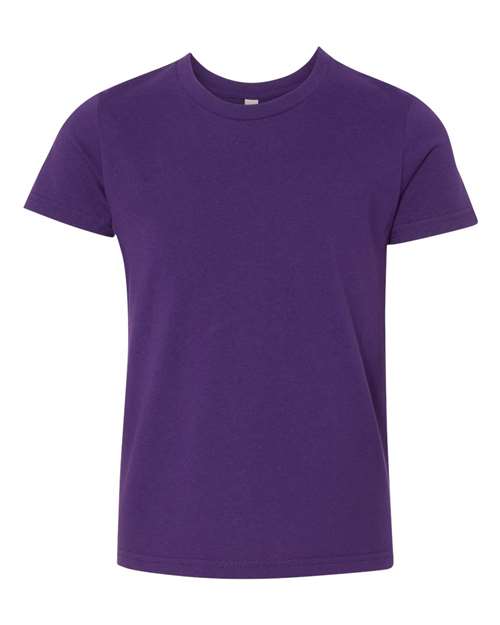 Bella + Canvas 3001 team purple cotton t-shirt, front view