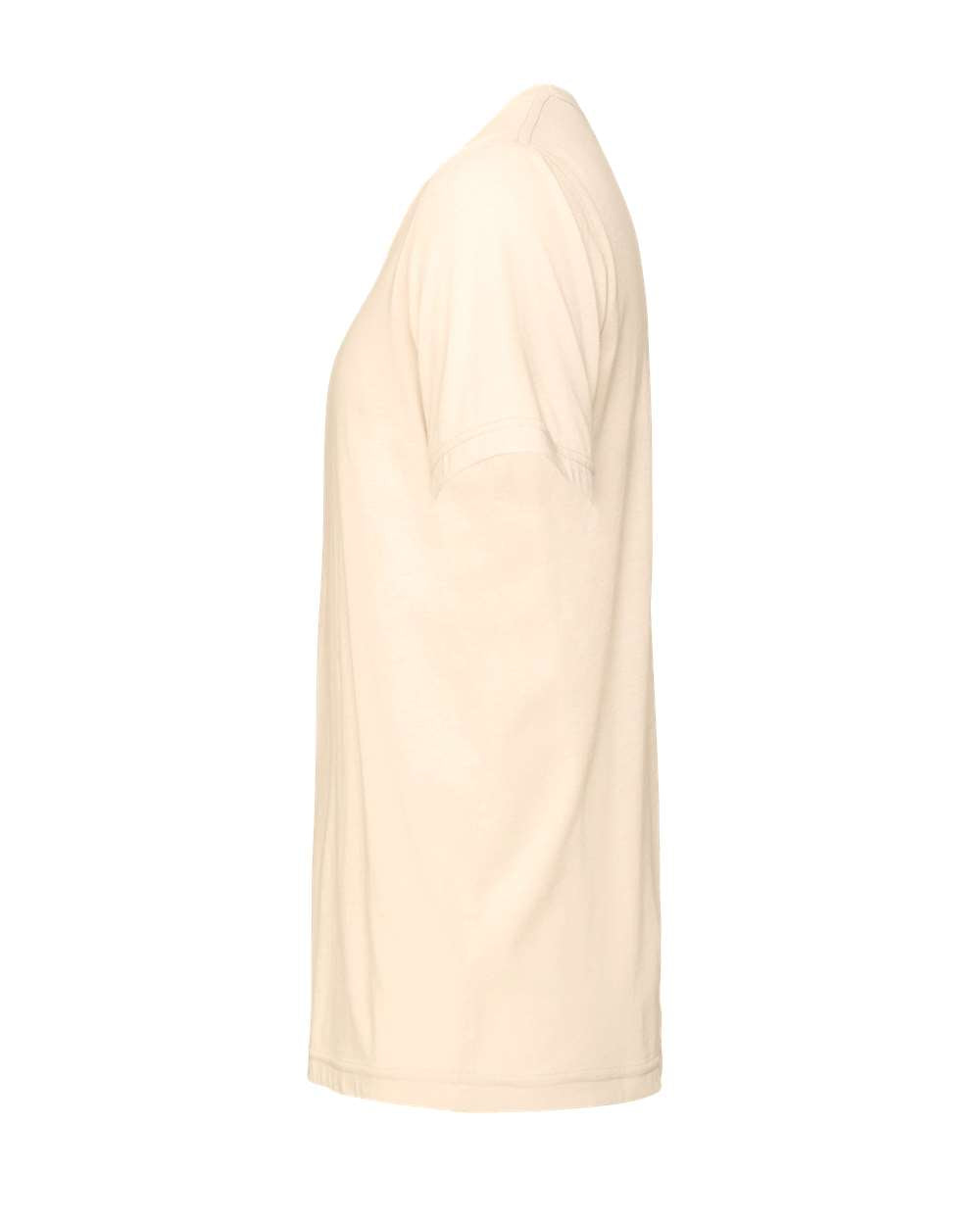 Bella + Canvas 3001 heather dust t-shirt, side view